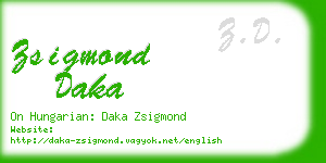 zsigmond daka business card